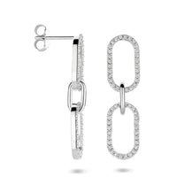 vDam Oorhangers Zirkonia 33 Mm Zilver Gerhodineerd 1340973