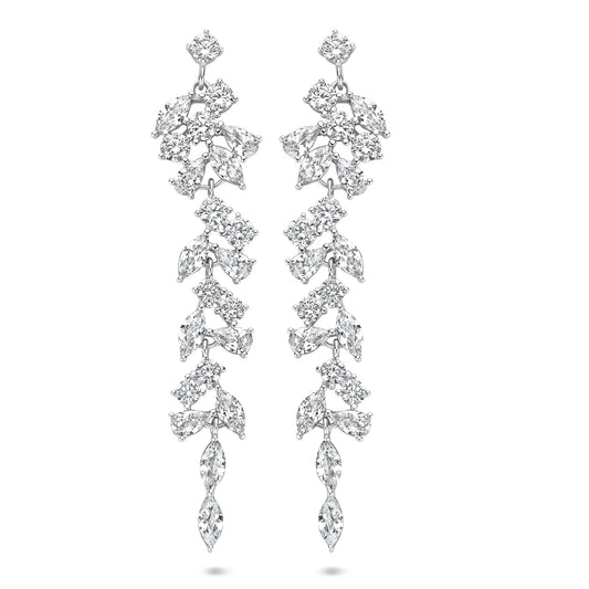 vDam Oorhangers Zirkonia 60 Mm Zilver Gerhodineerd 1340671