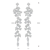 vDam Oorhangers Zirkonia 60 Mm Zilver Gerhodineerd 1340671