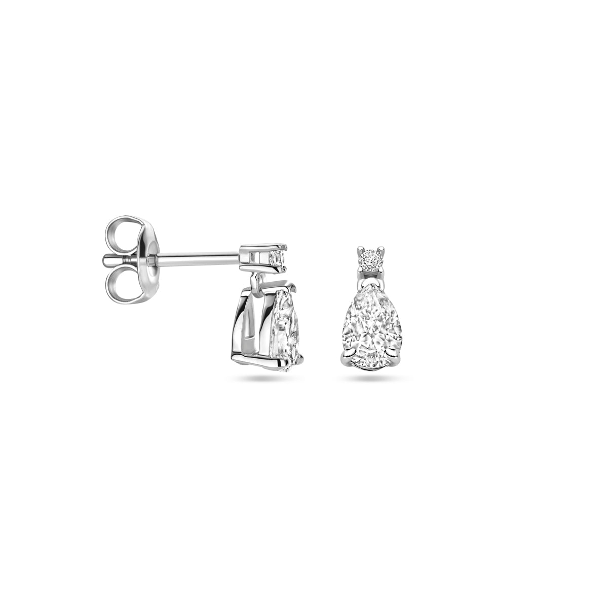 vDam Oorhangers Zirkonia 9 Mm Zilver Gerhodineerd 1338952