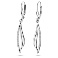 vDam Oorhangers Zirkonia Brisur Haak 41 Mm Zilver Gerhodineerd 1341576