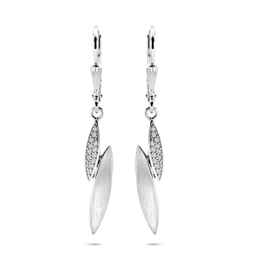 vDam Oorhangers Zirkonia Poli/mat 36 Mm Zilver Gerhodineerd 1341203