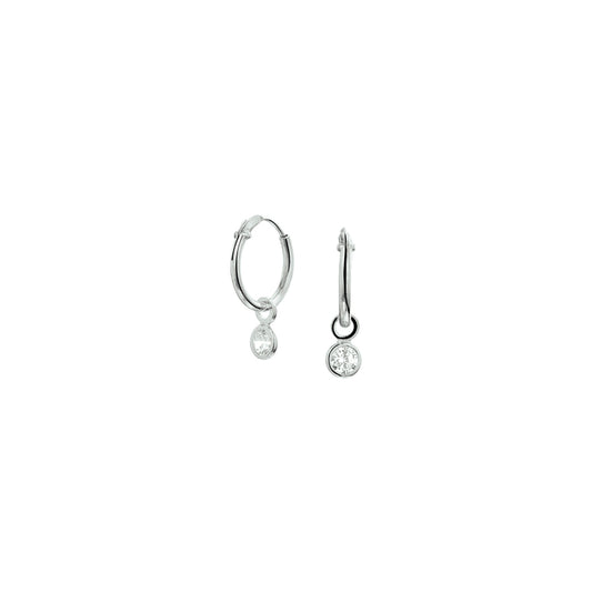 vDam Oorhangers Zirkonia Zilver Gerhodineerd 1327924