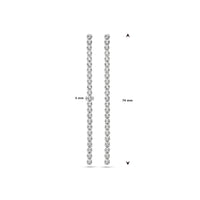 vDam Oorhangers Zirkonia Zilver Gerhodineerd 1338565