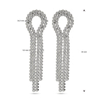 vDam Oorhangers Zirkonia Zilver Gerhodineerd 1338642