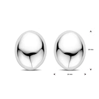 vDam Oorknoppen 20 Mm Zilver Gerhodineerd 1339875