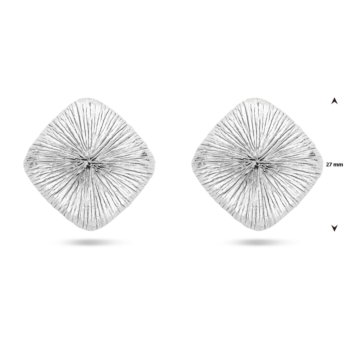 vDam Oorknoppen  27 Mm Zilver Gerhodineerd 1339419