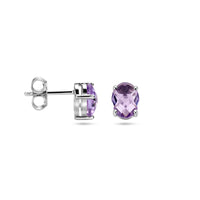 vDam Oorknoppen Amethist Zilver Gerhodineerd 1337689