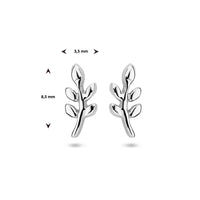 vDam Oorknoppen Blad Zilver Gerhodineerd 1336366