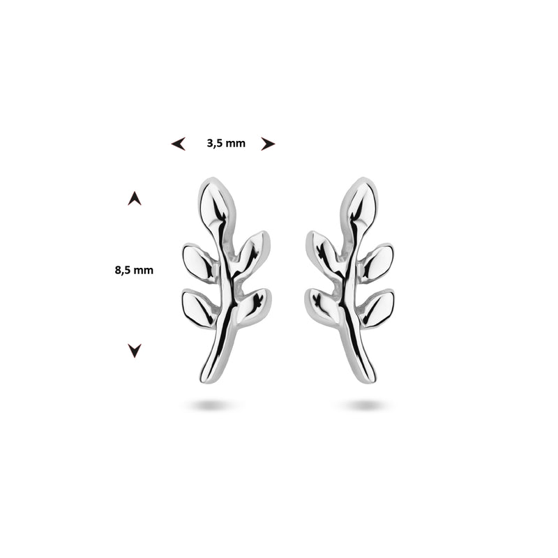 vDam Oorknoppen Blad Zilver Gerhodineerd 1336366