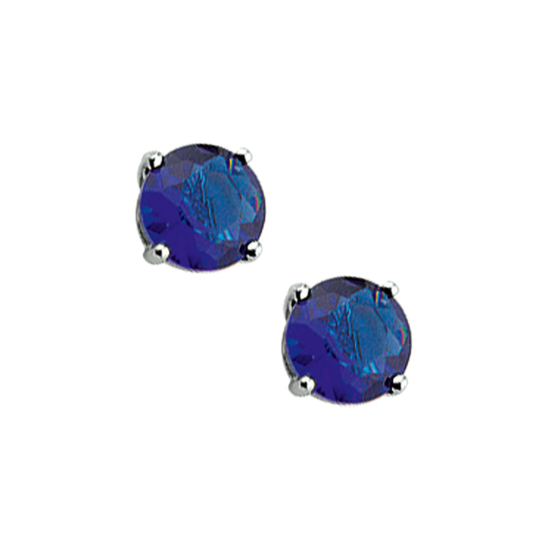vDam Oorknoppen Blauw Zirkonia Zilver Gerhodineerd 1325694