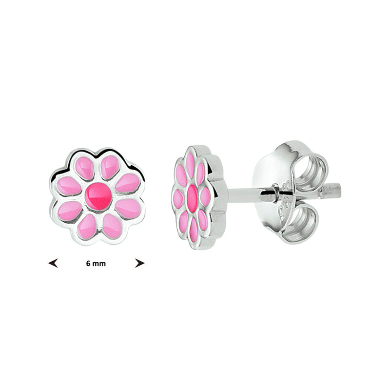 vDam Oorknoppen Bloem Zilver Gerhodineerd 1332038