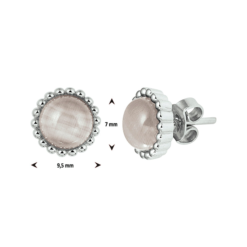 vDam Oorknoppen Cat's Eye Zilver Gerhodineerd 1328215