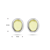 vDam Oorknoppen Citroenkwarts Zilver Gerhodineerd 1336654