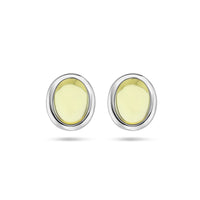 vDam Oorknoppen Citroenkwarts Zilver Gerhodineerd 1336654