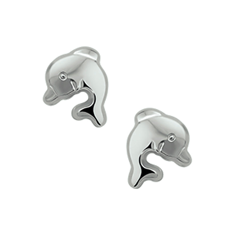 vDam Oorknoppen Dolfijn Zilver Gerhodineerd 1329492