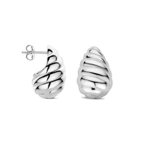 vDam Oorknoppen Druppel Gedraaid 20 Mm Zilver Gerhodineerd 1339720