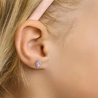 vDam Oorknoppen Eenhoorn Zilver Gerhodineerd 1329225