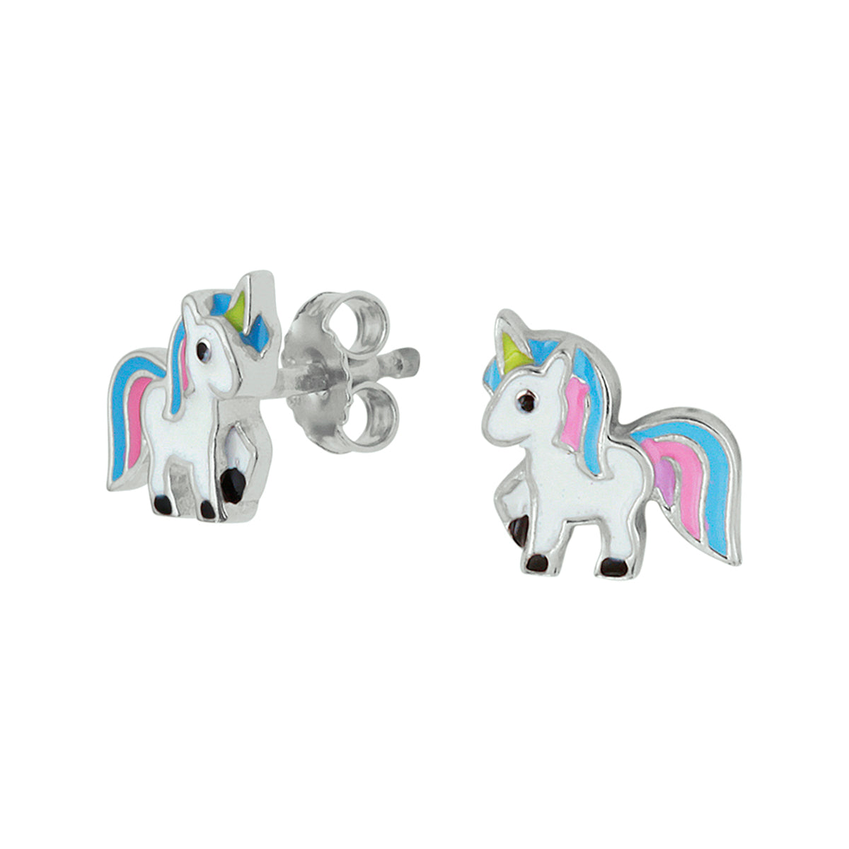 vDam Oorknoppen Eenhoorn Zilver Gerhodineerd 1329762