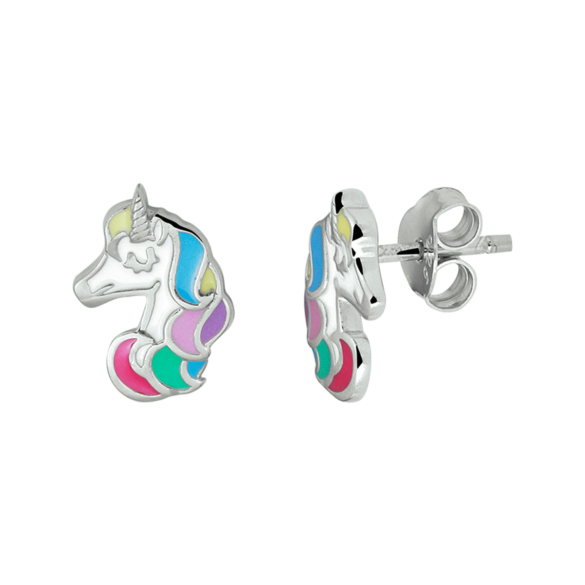 vDam Oorknoppen Eenhoorn Zilver Gerhodineerd 1337264
