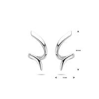 vDam Oorknoppen Gedraaid 18 Mm Zilver Gerhodineerd 1340790