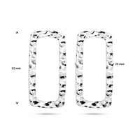 vDam Oorknoppen Gehamerd Zilver Gerhodineerd 1336885