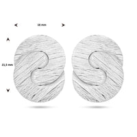 vDam Oorknoppen Gescratcht Rondjes Poli/mat Zilver Gerhodineerd 1336163