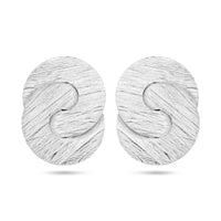 vDam Oorknoppen Gescratcht Rondjes Poli/mat Zilver Gerhodineerd 1336163