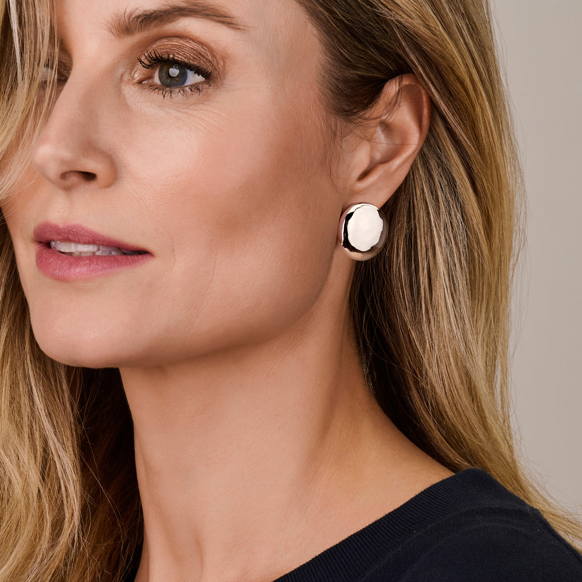 vDam Oorknoppen Half-bol 30 Mm Zilver Gerhodineerd 1339865