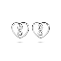 vDam Oorknoppen Hart En Infinity Zilver Gerhodineerd 1335065