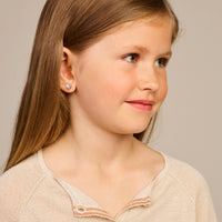 vDam Oorknoppen Hart En Zirkonia Zilver Gerhodineerd 1336973