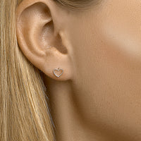 vDam Oorknoppen Hart Zilver Gerhodineerd 1333025