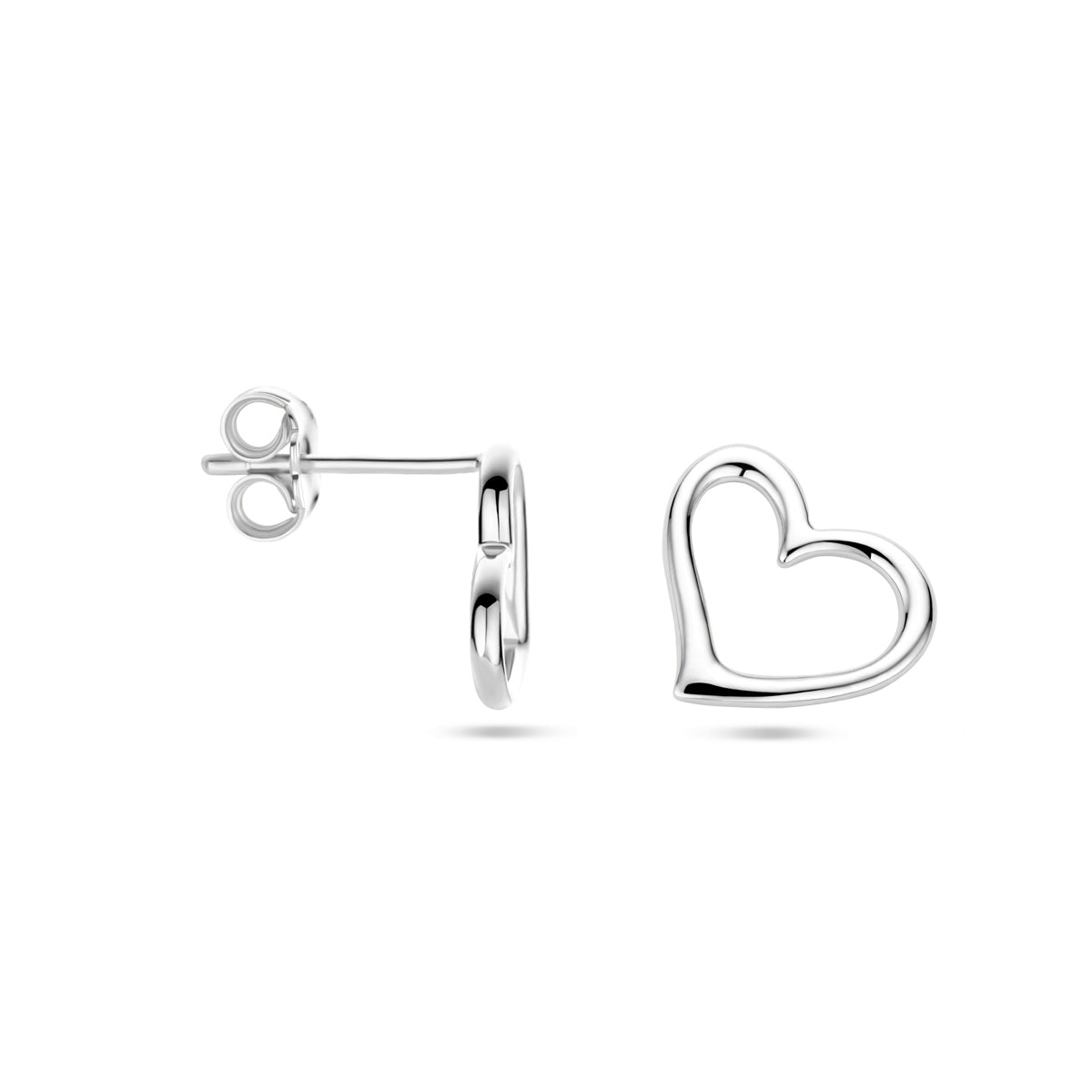 vDam Oorknoppen Hart Zilver Gerhodineerd 1338572