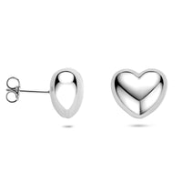 vDam Oorknoppen Hartje 13 Mm Zilver Gerhodineerd 1341612