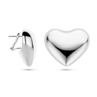 vDam Oorknoppen Hartjes 27 Mm Zilver Gerhodineerd 1339283