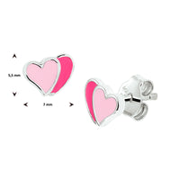 vDam Oorknoppen Hartjes Zilver Gerhodineerd 1328188