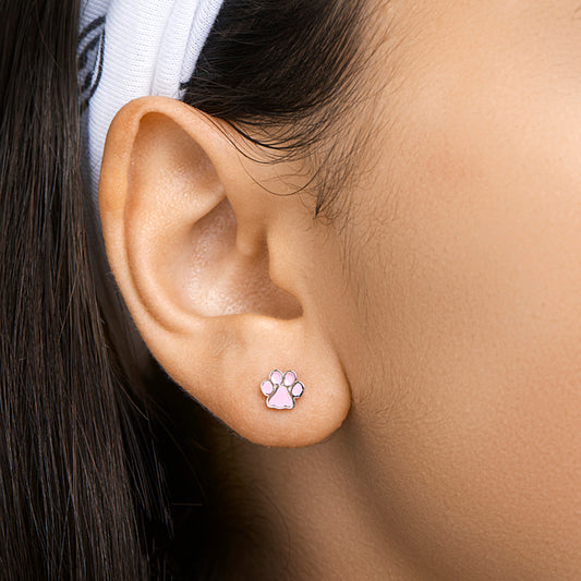 vDam Oorknoppen Hondenpoot Zilver Gerhodineerd 1328291