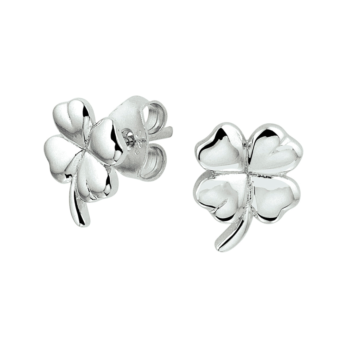 vDam Oorknoppen Klaver Zilver Gerhodineerd 1328892