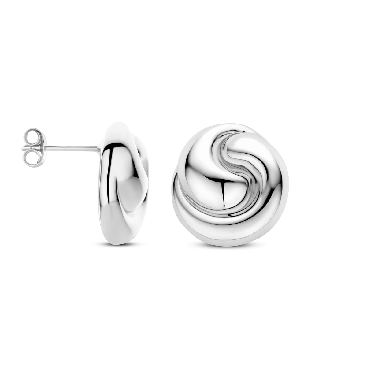 vDam Oorknoppen Knoop 18 Mm Zilver Gerhodineerd 1340051