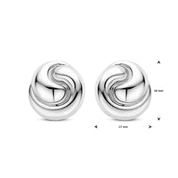 vDam Oorknoppen Knoop 18 Mm Zilver Gerhodineerd 1340051