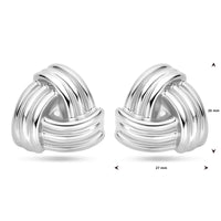 vDam Oorknoppen Knoop 26 Mm Zilver Gerhodineerd 1339985