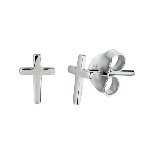 vDam Oorknoppen Kruis Zilver Gerhodineerd 1329958