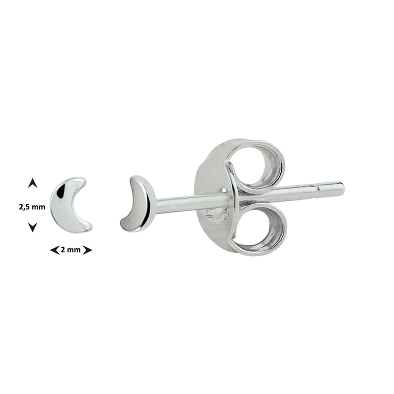 vDam Oorknoppen Maan Zilver Gerhodineerd 1328394