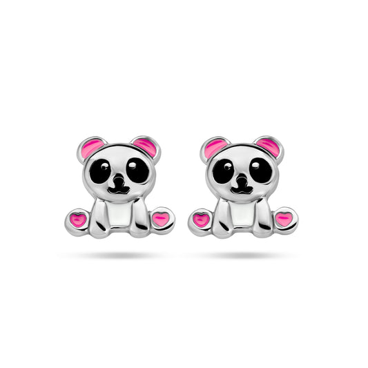 vDam Oorknoppen Panda Zilver Gerhodineerd 1337271