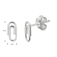 vDam Oorknoppen Paperclip Zilver Gerhodineerd 1333526