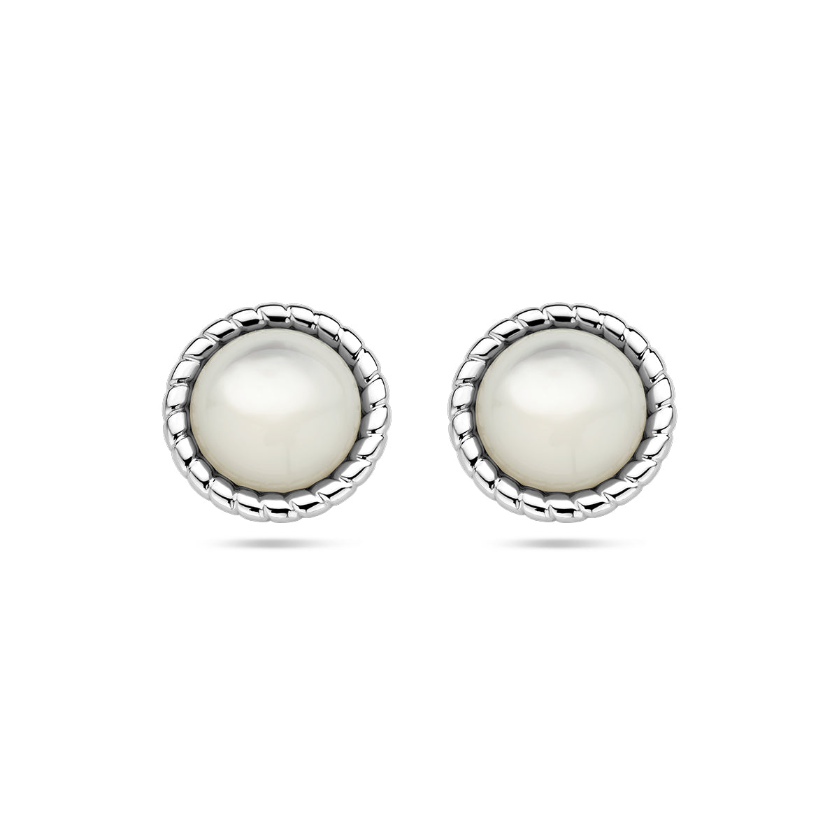 vDam Oorknoppen Parelmoer Zilver Gerhodineerd 1337730