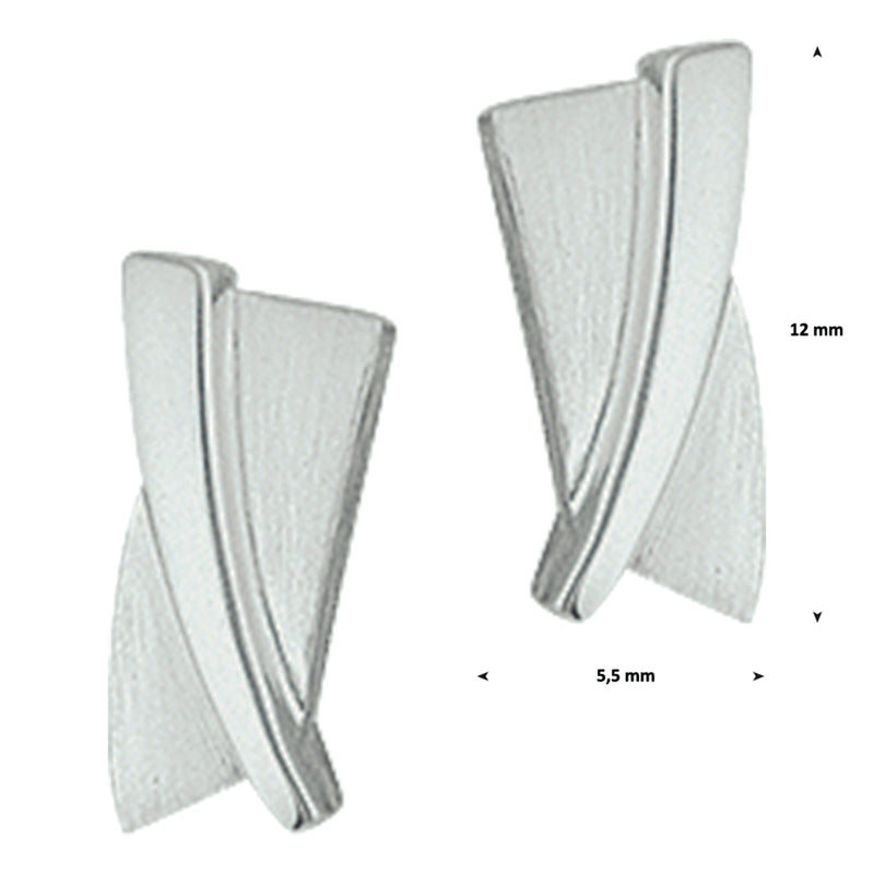 vDam Oorknoppen Poli/mat Zilver Gerhodineerd 1326896