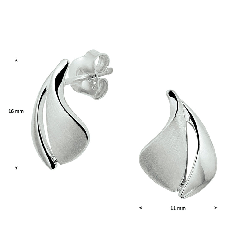 vDam Oorknoppen Poli/mat Zilver Gerhodineerd 1328406