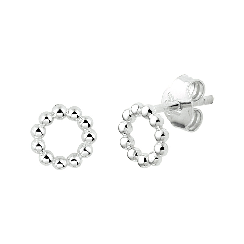vDam Oorknoppen Rond Bolletjes 7 Mm Zilver Gerhodineerd 1335278