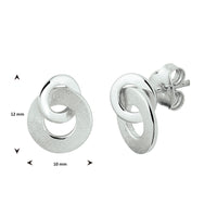 vDam Oorknoppen Rond Poli/mat Zilver Gerhodineerd 1332828